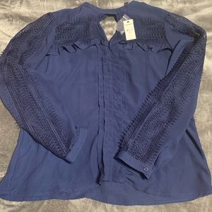 Navy Blue Express Store Blouse